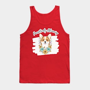 Flower Dog T-shirt Tank Top